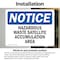 Signmission Hazardous Waste Satellite Accumulation Area OSHA Notice Sign, Vinyl Decal, 14in W x 10in L, 2PK OS-2PACK-NS-D-1014-L-13335 - alternate 4